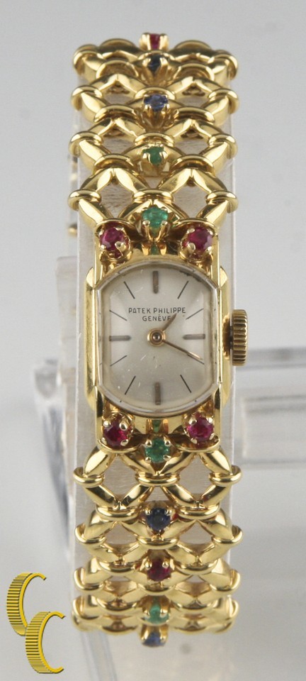 Patek Philippe Ladies 18k Yellow Gold Hand-Winding Watch w/ Ornate Gubelin Band Item image 3