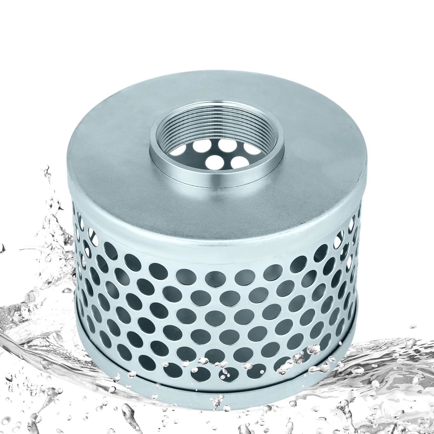 Round Hole Suction Strainer Filter Carbon Steel Plated Npt Thread Hose, ... - $39.93