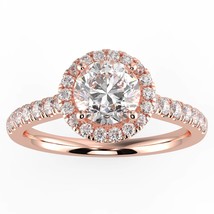 1ct Natural Diamond G-H Color I1 Clarity Perfect Design Round Shape Halo Ring - £1,987.26 GBP
