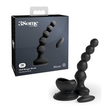 Pipedream 3Some Wall Banger Vibrating Anal Beads With Suction Cup Black - $105.88