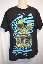 Carbon Authentic Skeleton Boombox Adult T-Shirt Large - £13.65 GBP