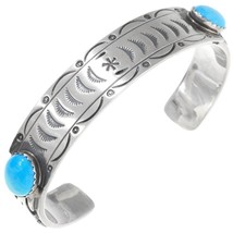 Navajo Turquoise Bracelet Silver Overlay Mens Matt McConaughey Cuff Copy s7-8.5 - £278.33 GBP+
