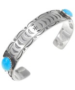 Navajo Turquoise Bracelet Silver Overlay Mens Matt McConaughey Cuff Copy... - £279.47 GBP+