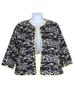 Molly and Maxx Womens Sz PM PETITE Open Short Jacket Collarless Lightly ... - £20.59 GBP