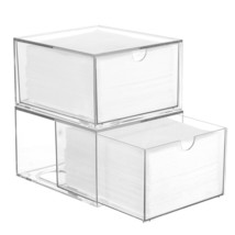 2 Pack Disposable Face Towel Holder, Face Towel Storage Box, Stackable Clear Mak - £30.25 GBP