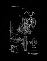 Retractable Bicycle Training Wheels Patent Print - Black Matte - $7.95+