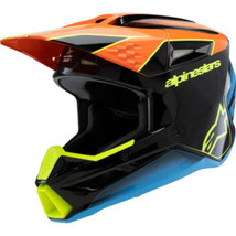 ALPINESTARS Youth SM3 Helmet - Fray - Gloss Black/Orange/Yellow Fluo- Large 8301 - £150.18 GBP