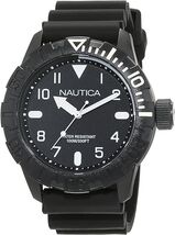 Nautica NSR 106 Black Dial Black Silicone Men&#39;s Watch - $1,558.33 MXN