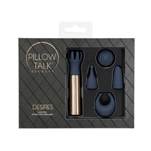 Pillow Talk Secrets Desires 6-Piece Silicone Mini Massager Set Navy - $57.49