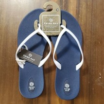 Third Oak Size 11 NWT Flip Flop Sandals Navy Blue White USA Recycled Rec... - £13.91 GBP