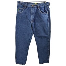 Cabelas Flannel Lined Mens Jeans Size 38x32 Straight Leg Warm Denim - $35.01