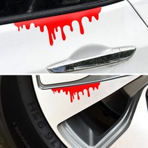 Reflective Red Blood Bleeding Car Sticker Blood Bloody Terror Fun Personality Gl - £117.14 GBP