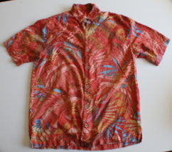 Tommy Bahama Mens Camp Shirt Tropical Leaf Pattern Size M - $22.44
