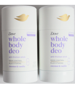 2-Pack Dove Whole Body Deo Anti-Friction Stick Coconut &amp; Vanilla Aluminu... - $252.03 MXN