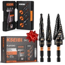Kseibi Unibit 3-Piece High-Speed Steel Step Drill Bit Set - For Stainles... - $48.92