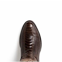DENVER Genuine Ostrich Leg Skin Cowboy Boot from the Western CollectionClear Bro image 9