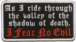 Psalm 23:4 As I Ride Through The Valley of The Shadow of Death I Fear No Evil Ho - £7.18 GBP