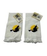Vtg. Hand Guest Finger Tip Towel Holiday New Witch Halloween Lot of 2 Cloth - $21.80