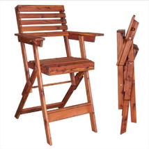 DIRECTOR&#39;S CHAIR - Red Cedar Folding Outdoor Armchair - £335.70 GBP