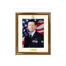 8x10 Wall Military Matted Frame Engrave Personalized Retirement Plaque USAF Gift - £100.52 GBP