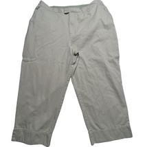 WHITE STAG Capri Pants Womens 22W (20W) Khaki Tan Cropped Pockets Zip Button - £12.47 GBP