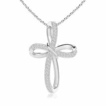 ANGARA Diamond Infinity Cross Pendant Necklace in 14K Gold (HSI2, 0.22 Ctw) - £575.89 GBP