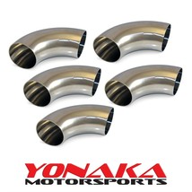 Yonaka 2&quot; 90 Degree Elbow Stainless Steel Short Radius Bend Custom Exhaust Pipes - £73.78 GBP