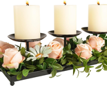 Pillar Candle Holders, 3 Pedestal Wick Pillar Candles for Table Centerpi... - $34.15