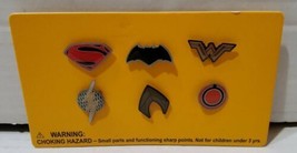 Justice League Logo Collector Pins Set of 6 Superman Batman Wonder Woman Flash - £18.55 GBP