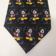 Mickey Mouse Tie Black Silk Mickey Unlimited - £11.90 GBP