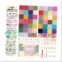 Bracelet Making Kit with 20000pcs Seed Beads &amp; 3600pcs Clay Beads - Includes Smi - £27.52 GBP