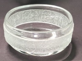 Avon Glass Bowl with Frosted etched flowers - £4.50 GBP