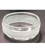 Avon Glass Bowl with Frosted etched flowers - £4.45 GBP