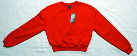NEW $15 WILD FABLE CHRISTMAS RED CROP LONG SLEEVE TOP SWEATSHIRT RIBBED ... - £3.88 GBP