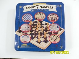 Family 7 + Mancala Game Center Solid Wood Boards - £11.78 GBP