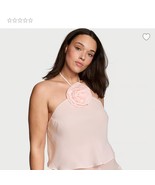 Victoria&#39;s Secret Blush Pink Chiffon Rosette Halter Cami XXL NWT - $45.00
