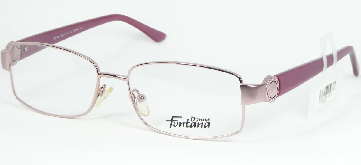 Donna Fontana Par Thema DF-48 12 Pastel Rose Lunettes Monture 53-16-130mm - $76.22