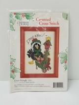 Candamar Designs CROW KRINGLE Counted Cross Stitch Kit #5092 - Finished 5&quot; x 7&quot; - £8.72 GBP