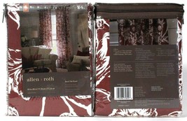 2 Allen &amp; Roth 0939111 Jacklyn 44&quot; X 84&quot; Wine Polyester &amp; Cotton Back Ta... - $35.99