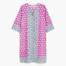NWT J.Crew x SZ Blockprints Tunic in Pink Bagru Print Cover-up Dress M - £56.31 GBP