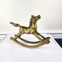Vintage Heavy Solid Brass Rocking Horse Figure - £14.99 GBP