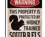 Protected By Highly Trained Squirrels Garden Flag -2 Sided Message, 12.5... - $22.00