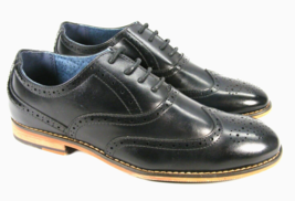 Bruno Marc Prince X3B18CEB Black Wingtip Oxford Dress Leather Faux Sz 6 ... - $32.68