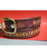 FARMALL Tractor Top Grain Cowhide LEATHER BELT &amp; Standard  Buckle -NEW - £27.18 GBP