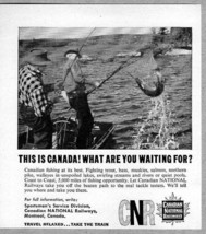 1958 Print Ad CNR Canadian National Railways Fishing in Canada - £7.73 GBP