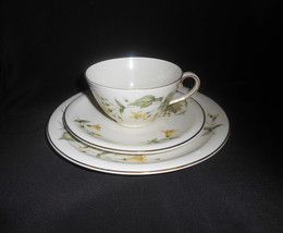 K&amp;A KRAUTHEIM SELB BAVARIA FORSYTHIA Cup Saucer &amp; Dessert Plate 1964-1973 - £19.13 GBP