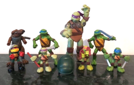 Lot of 8 Vtg Viacom Teenage Mutant Ninja Turtles TMNT Action Figures + Shell - £19.46 GBP