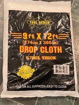Tool Bench Brand 9FT X 12FT Plastic Drop Cloth *NEW/Unopened* i2 - $11.99
