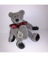 Vintage Boyds Bears T F Wuzzies Gray Velvet Jointed Bear w/Tag 5&quot; - £11.73 GBP