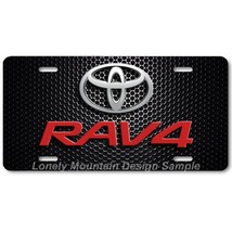 Toyota Rav 4 Inspired Art Red on Mesh FLAT Aluminum Novelty License Tag ... - $17.99